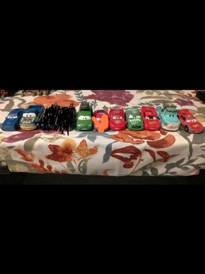 Disney Pixar Cars metal toy cars used, set of 8