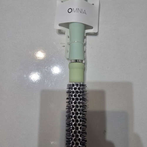Omnia thermal round hairbrush for drying and styling, mint green