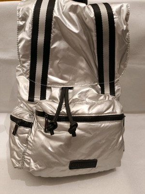 Funky Buddha backpack new, silver with leather details