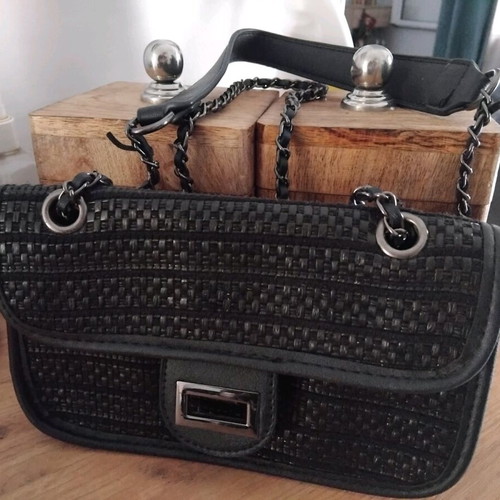 Doca evening shoulder bag used, black