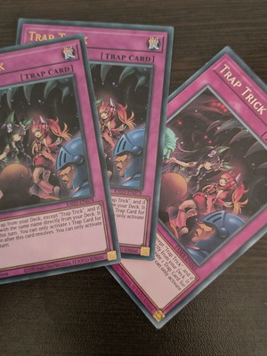 Yu-Gi-Oh Trap Trick cards like new, 2 ultra rare and 1 rare