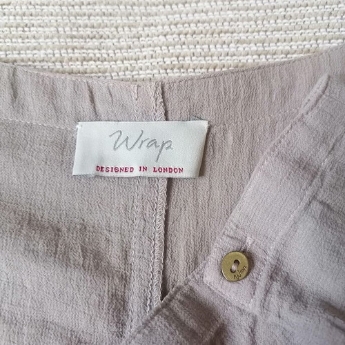 Wrap embroidered cotton blouse size M like new