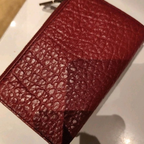 Donna Karan DKNY wallet used, gold red Bordeaux