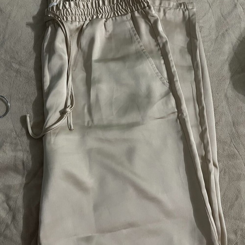 Sinsay satin pants XL like new beige gold