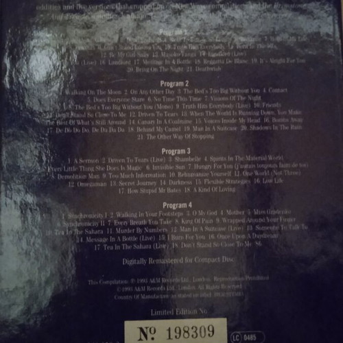 The Police Message In A Box Complete Recordings 4 CD set like new