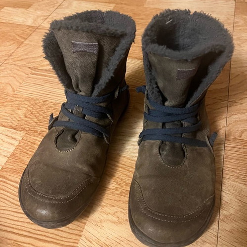 Camper 38 gray boots with fur like new