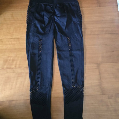 Leggings with ruching like new, black