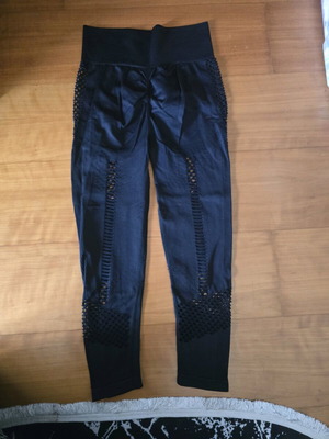 Leggings with ruching like new, black