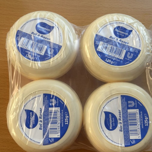 Monsavon Bol à Raser shaving soap with milk, pack of 4, new