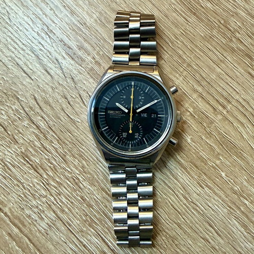 Seiko Vintage Chronograph Jumbo 6138-3003 like new, black