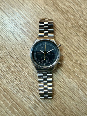 Seiko Vintage Chronograph Jumbo 6138-3003 like new, black