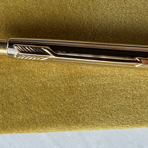 Parker Classic Gold Plated Ballpoint Pen with vintage velvet case