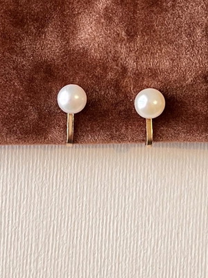 Gold 14K earrings with akoya pearls new