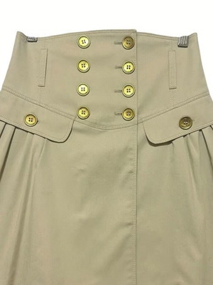 Burberry London light beige high waist cotton skirt like new size 40 IT