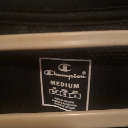 Champion T-shirt new, black with reflective prints