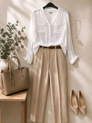 Maddison ivory shirt size S like new, minimal style
