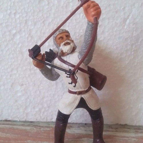 World Templar Crusader Archer Soldier figure used, height 10 cm
