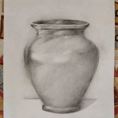 Base pencil sketch like new on large paper