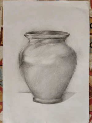 Base pencil sketch like new on large paper