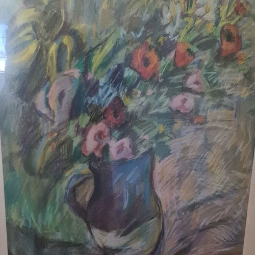 Sotiria Ralli Watercolor Painting like new with protective glass
