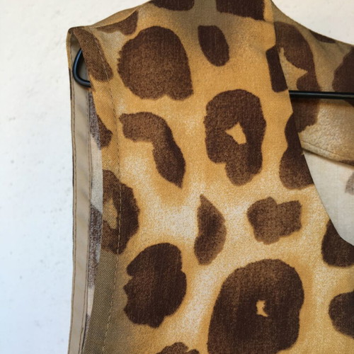 Pret a Porter Y2K Top 100% Tencel Animal Pattern Size M Like New