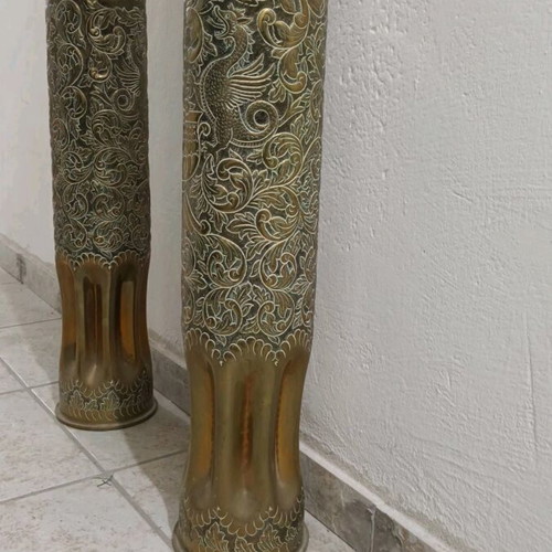 Carved chalices XL size handmade pair made to order
