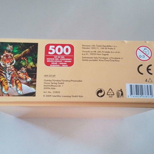3D Παζλ A Family Of Tigers In The Jungle 500 Κμτ. μεταχειρισμένο