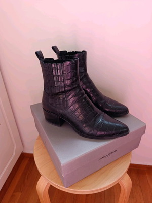Vagabond leather boots used, black, size 39