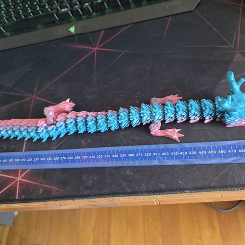 Decorative dragon with color change over 50 cm new