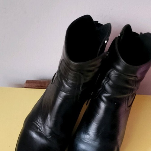 Alpe leather ankle boots size 37 used, black, anatomical