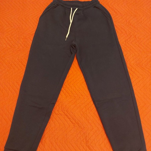 Fleece tracksuit medium used, dark blue with pockets