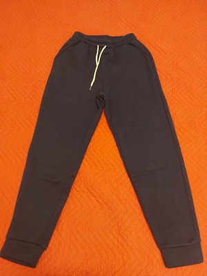 Fleece tracksuit medium used, dark blue with pockets