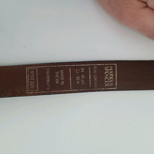 Men's leather belt Marks & Spencer brown like new