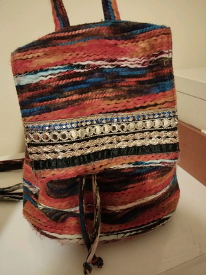 Vintage woven backpack multicolor like new