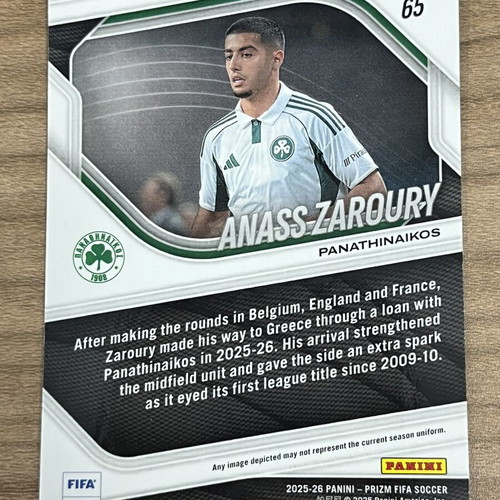 2025-26 Panini Prizm FIFA Soccer Anass Zaroury card like new