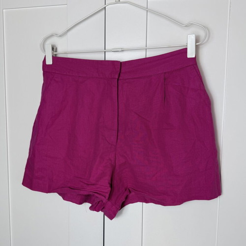 Zara linen shorts pink medium women's used