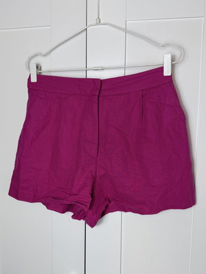 Zara linen shorts pink medium women's used