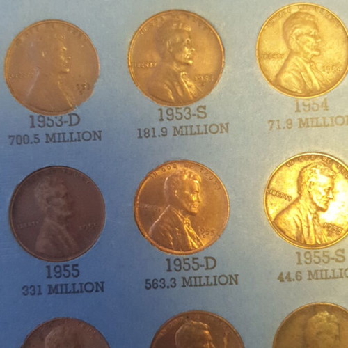 Lincoln Wheat Cents collection used 1951-1962D, 29 coins