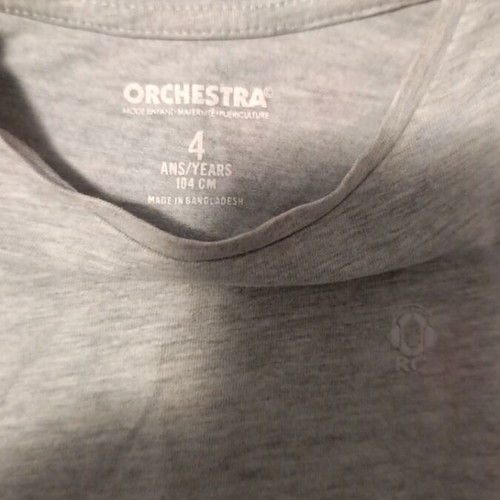 Orchestra T-shirts used, pack of 4 for 4 years old