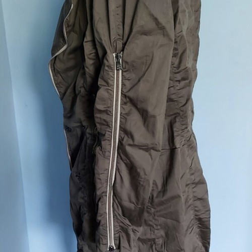 Marc Cain sports designer trench coat, asymmetrical long style