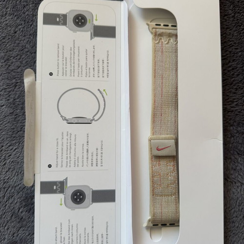 Nike Sport Loop band for 46mm Apple Watch, Starlight/Pink