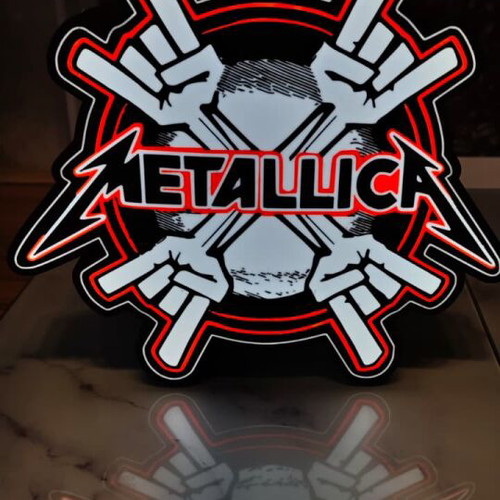 Metallica light box new with LED strip and remote control