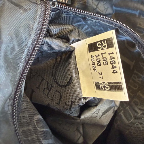 Furla leather shoulder bag like new, gold and silver