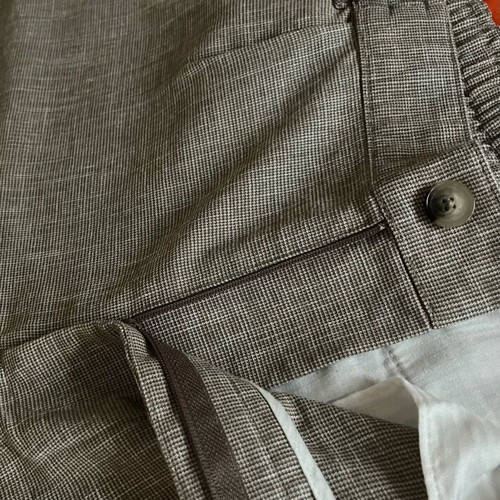 Zara Micro-Check Patterned Chino Pants, Size M