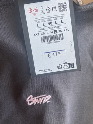 Stwd blouse new, size L, gray by Abysse