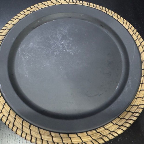 IKEA Black Serving Platter Used Matte Finish