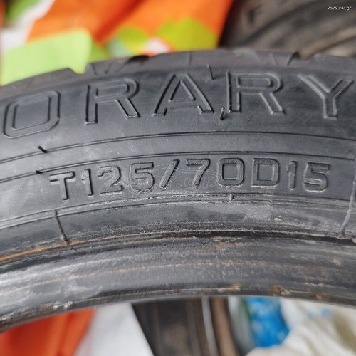 Spare tire used 125/70/15 for emergency