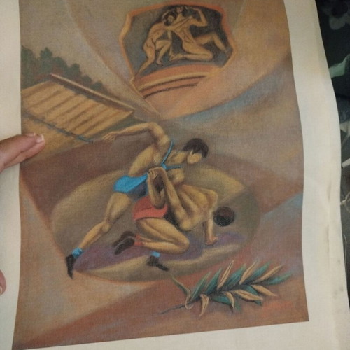 Fabric-based vintage frame new, rare find