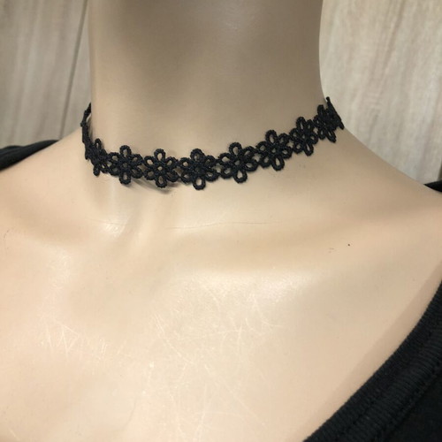 Black choker necklace