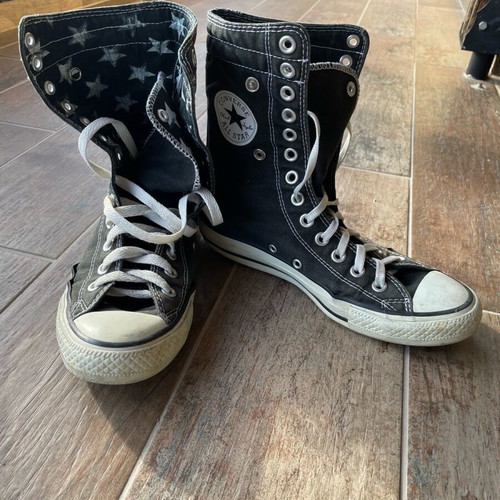 Converse All Star boots used, size 38, black and white